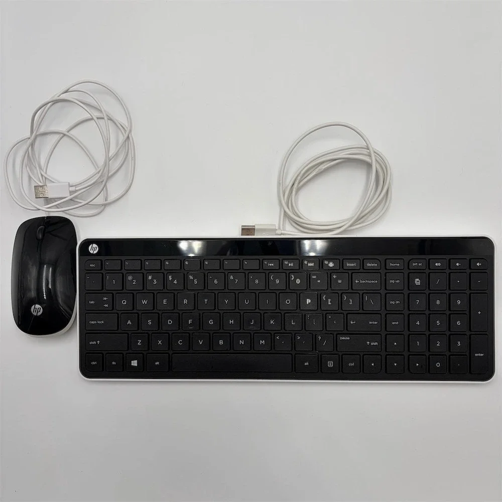 HP Wired‎ USB Keyboard & Mouse Combo Full-Size Chiclet Keys Numeric Pad